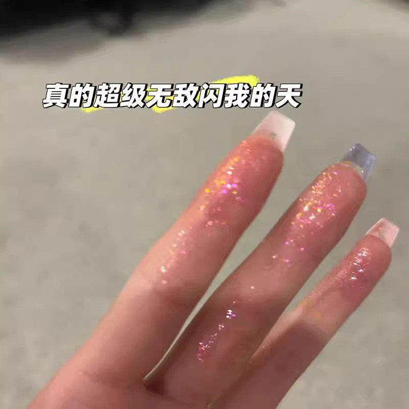 爆闪预警!小刨冰爆灯闪镜口红水光闪滋润LZB玻璃嘟嘟蜜面唇细欧美