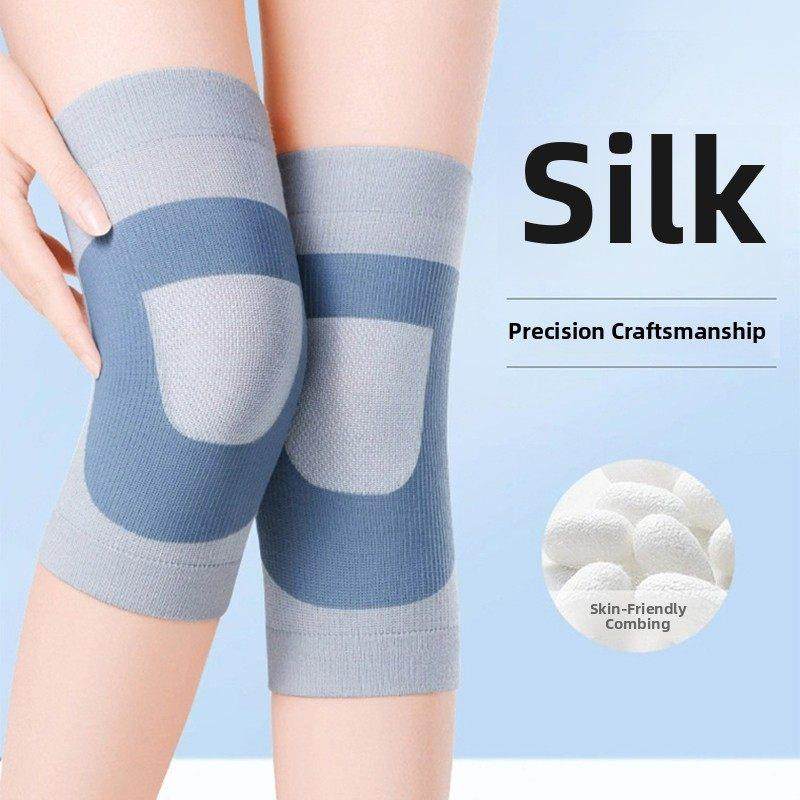 夏季日本薄丝绸护膝为男子和妇女保持老冷腿温暖，膝关节，夏季护