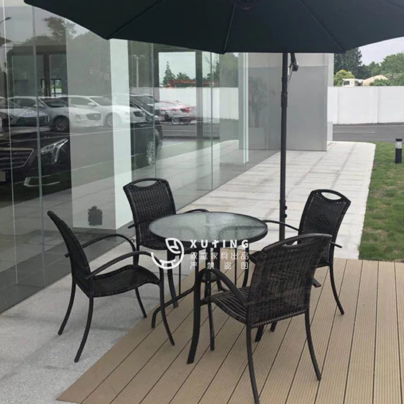 北欧户外桌椅室内外露台露天休闲桌椅别墅阳光房庭院花园藤编桌椅