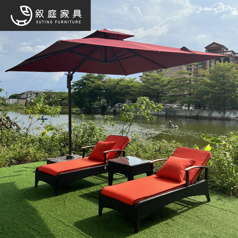 叙庭户外沙滩海边泳池休闲懒人躺椅室外花园庭院防水防晒藤椅家具,住宅家具,躺床,淘宝优惠券,粉丝福利购,淘宝优惠卷
