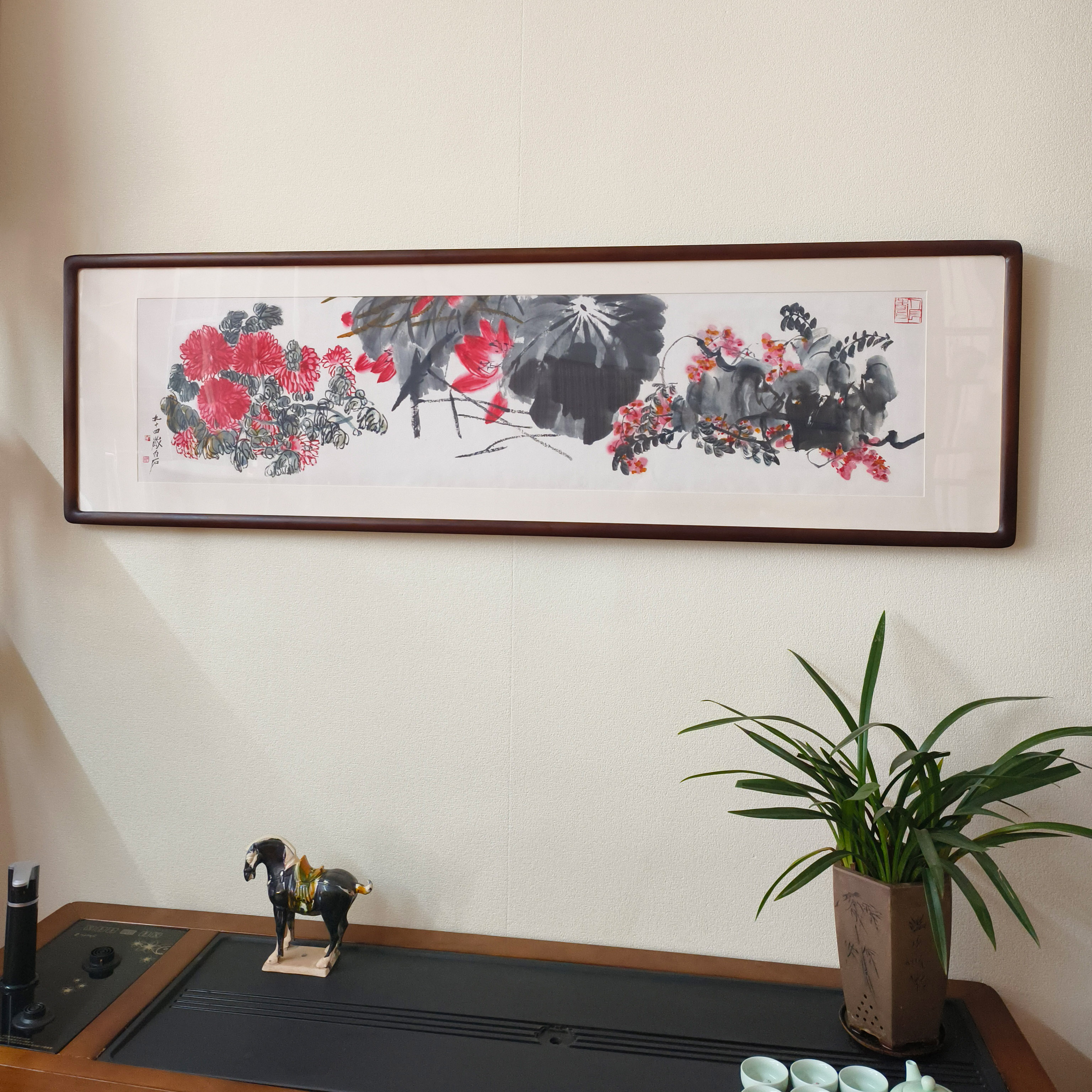 齐白石新中式繁花似锦国画