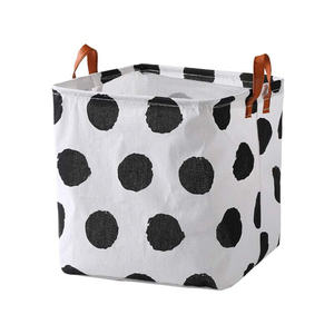 推荐New foldable cotton linen storage basket for clothes and