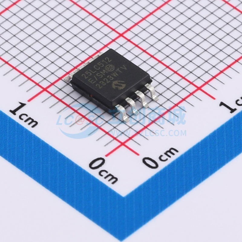 EEPROM 25LC512T-E/SM SOIJ-8-5.28mm MICROCHIP(美国微芯) 原装