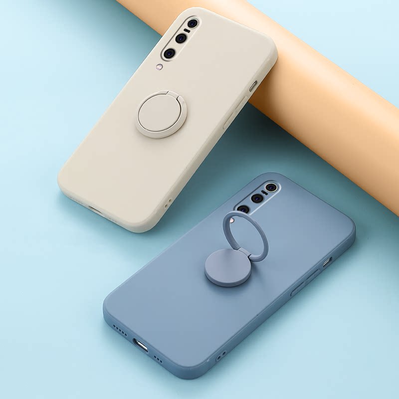 适用小米9手机壳新款指环支架xiaomi 9se简约纯色米9pro防摔硅胶软壳