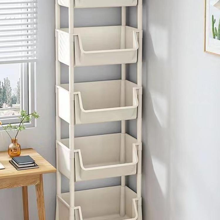 书架可移动置物架落地儿童玩具收纳架子厨房家用零食小推车储物柜