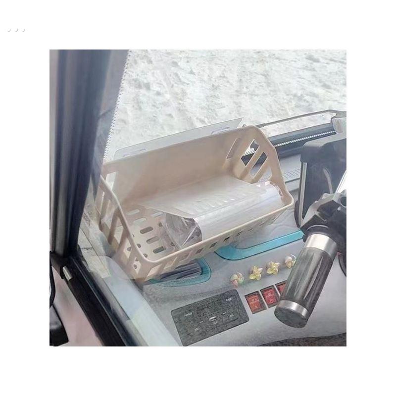 三轮车放东西神器电动收纳筐前置四轮车收纳盒置物快递车储物盒