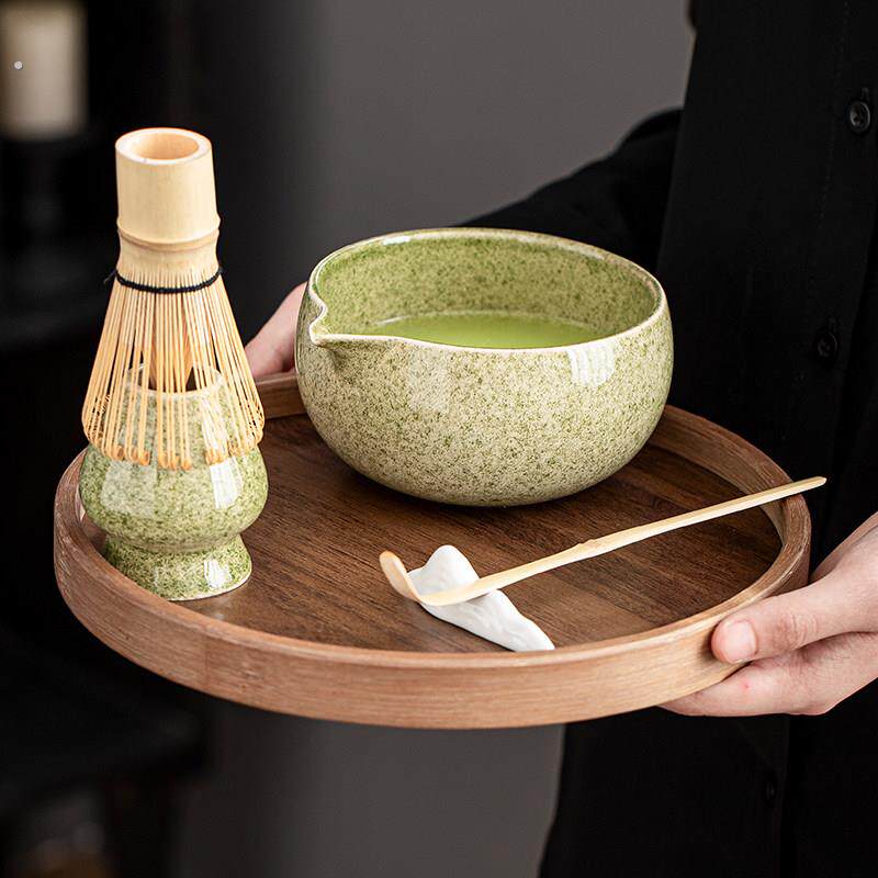 日式抹茶碗打抹茶宋代点茶工具茶碗茶杯搅拌器抹茶刷茶筅器具套装