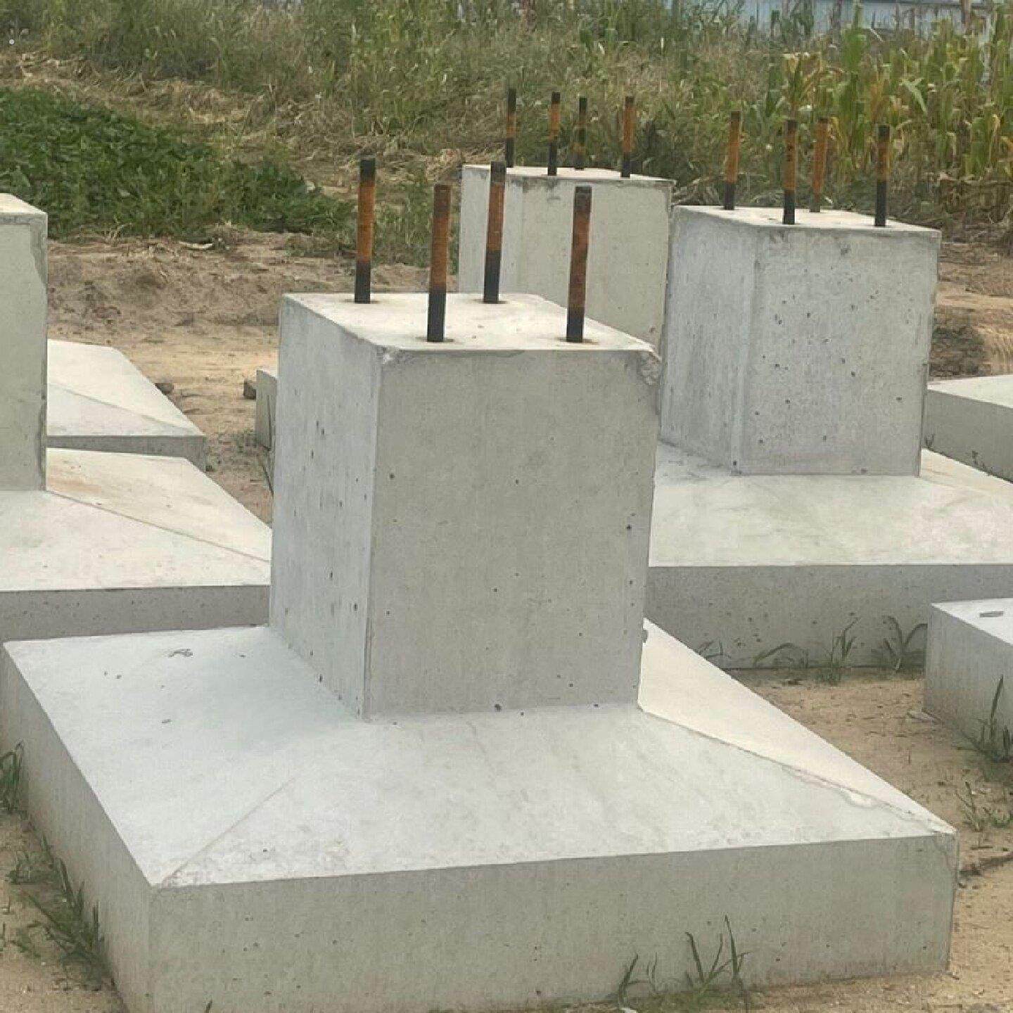 混凝土水泥预制独立基础墩电力钢结构基础墩装配式厂房搭建钢
