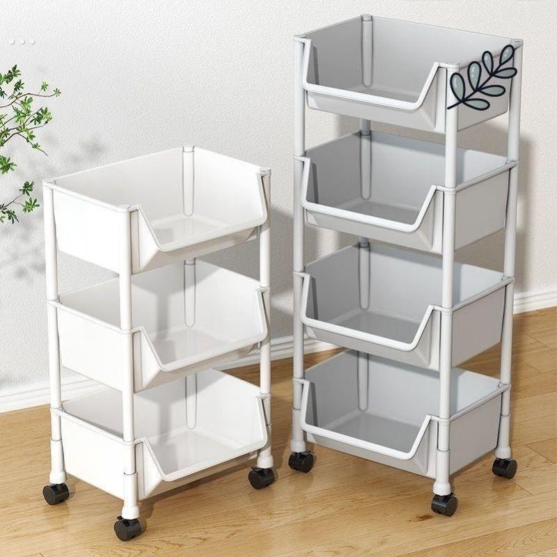 小推车置物架落地多层厨房收用客厅零食架子卧室化妆室置物架