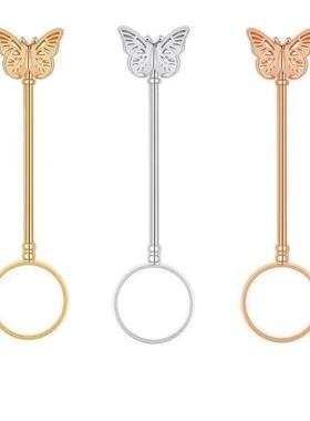 抽烟不熏手抽烟指套抽烟工具抽烟指环优雅抽烟器蝴蝶抽烟个性指环