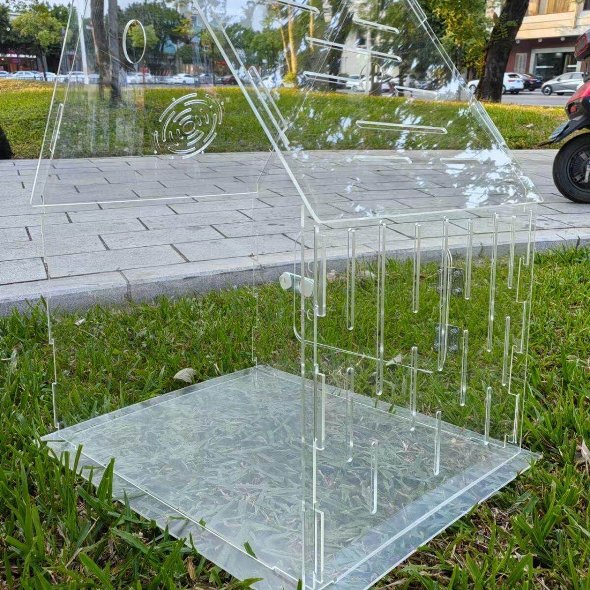 透明亚克力猫笼子专业猫赛笼赛猫笼快速组装摆摊宠物展示柜子