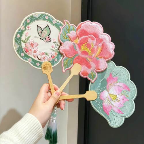 古风扇子夏天高颜值芭蕉扇家用小蒲扇老式手摇刺绣国风扇子新中式