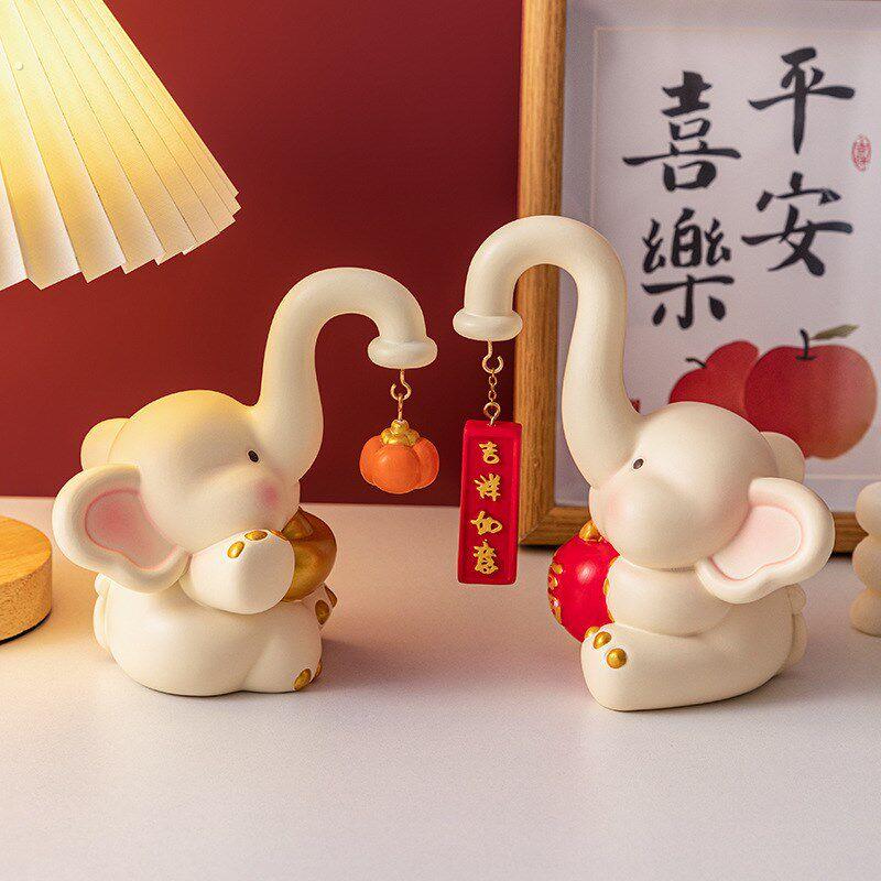 可爱情侣摆件中式场景家居酒柜装饰结婚礼物订婚客厅装饰品摆件