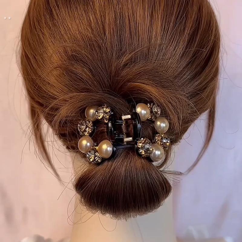 新款温柔披肩发抓夹轻奢精致珠珠闪锆气质夹子刘海小抓夹时尚百搭