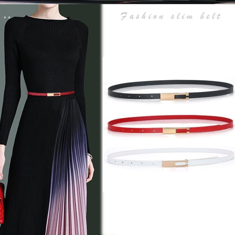 红色腰带女款细腰带时尚简约连衣裙百搭裙子装饰服饰裤子皮带裤带