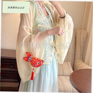 手提灯笼徽州鱼灯挂件非遗成品表C演道具礼物中秋国庆氛围装饰锦.