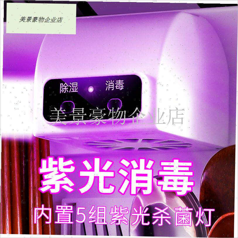 智能筷子篓消毒机筷笼带s烘干一体小型家用收纳盒免打孔筷筒壁挂.