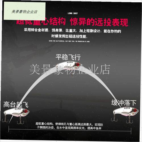 远投金属VIB 路亚饵套装3g-25Dg颤泳假M饵淡水海钓鳜鱼鲈鱼翘嘴.