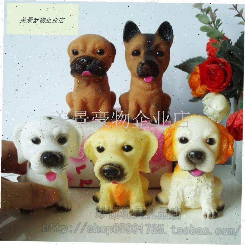 儿童搪胶小狗捏捏叫狗狗包戏水玩具螃J蟹青蛙鲨鱼鸭子宠物塑胶玩.