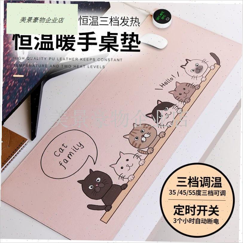 桌上暖垫加热鼠标垫o电脑大号办公桌垫键盘垫快捷键学生写字加热.