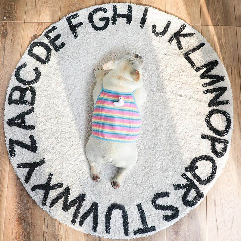 宠物狗狗服饰法斗牛犬柯基泰迪吊带衫背心衣服春夏薄款彩色条纹