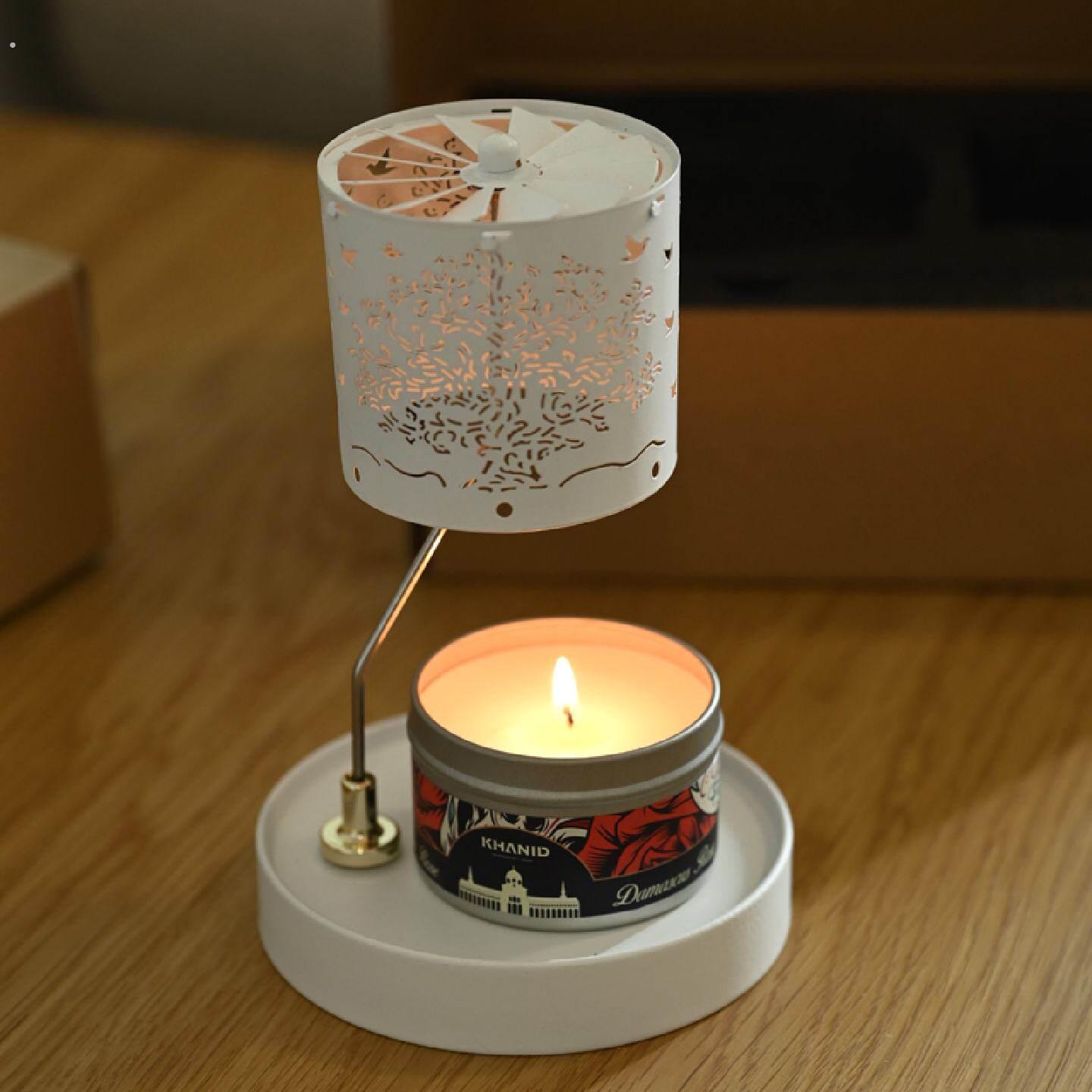 走煤油灯旋转烛台香薰蜡烛杯托台烛光晚餐浪漫氛围感道具新年小礼