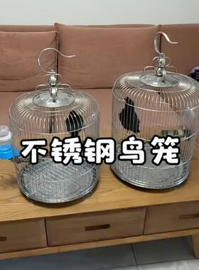 户外大型鸟笼子复古式圆鸟笼雀笼小号小型鹦鹉全套八哥用路