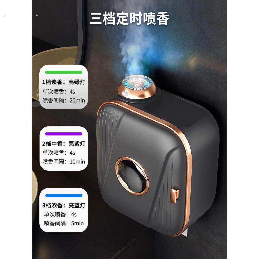 德国香薰纸巾盒免打孔壁挂轻奢高档卫生间卷纸置物架浴室防水纸盒