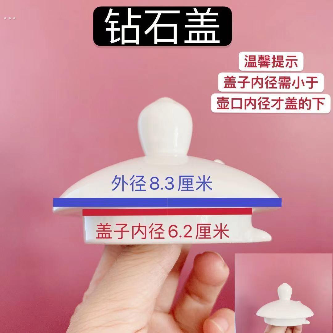 陶瓷茶壶盖 盖子 壶盖 冷热水壶盖 茶壶配件 样式百搭 尺寸规格多