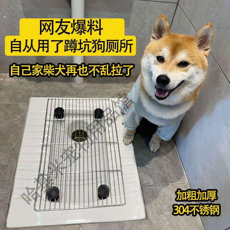 蹲坑狗狗厕所替代尿垫大中小型犬宠物专用定点排便神器不锈钢网架