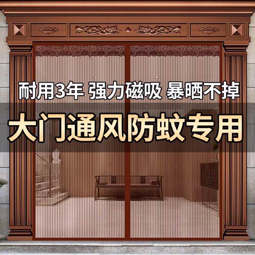 大门防蚊门帘2025年新款纱门专用别墅入户门纱窗网自装农村自建房