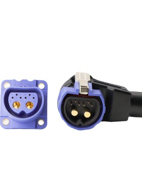 M362+6120A锂电池电动摩托大电流防水插座单车连接器母插头公