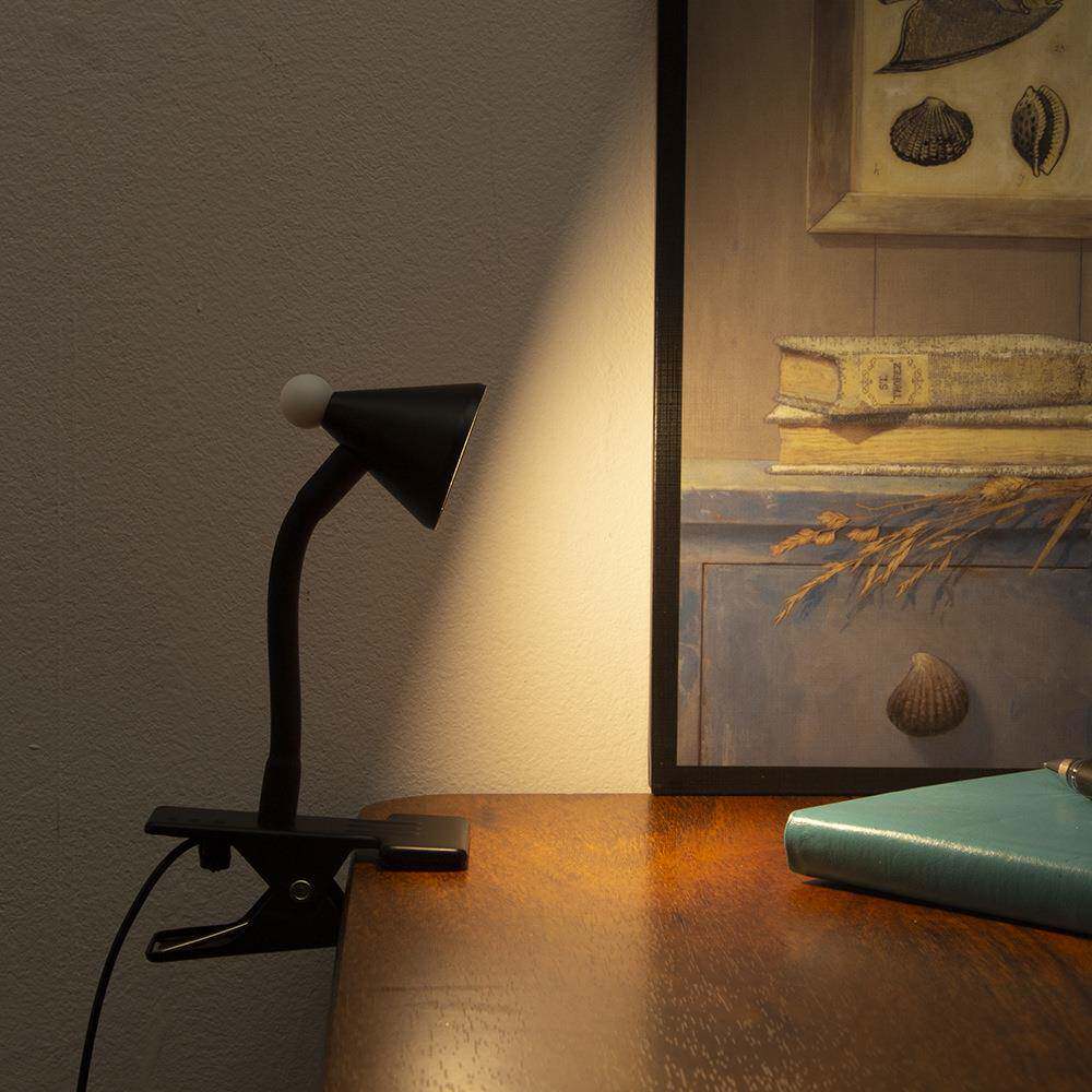 led调光调色台灯 3W卧室床头usb供电阅读金属夹子台灯