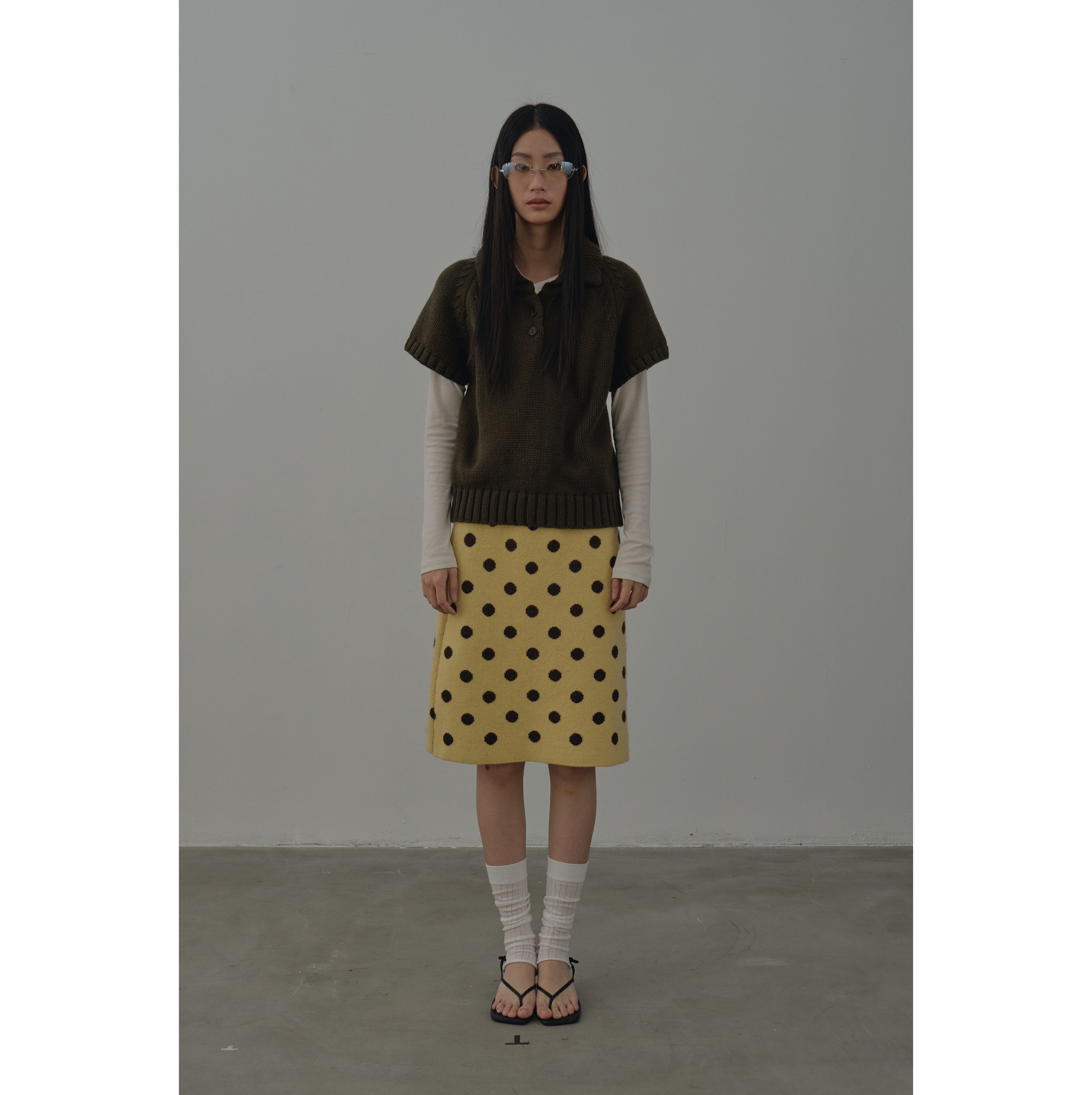 Rebornique 日系复古y2k波点毛织半身裙 手工提花羊毛混纺针织裙,女装/女士精品,半身裙,淘宝优惠券,粉丝福利购,淘宝优惠卷