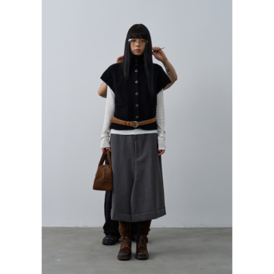 百搭羊毛叠穿针织背心