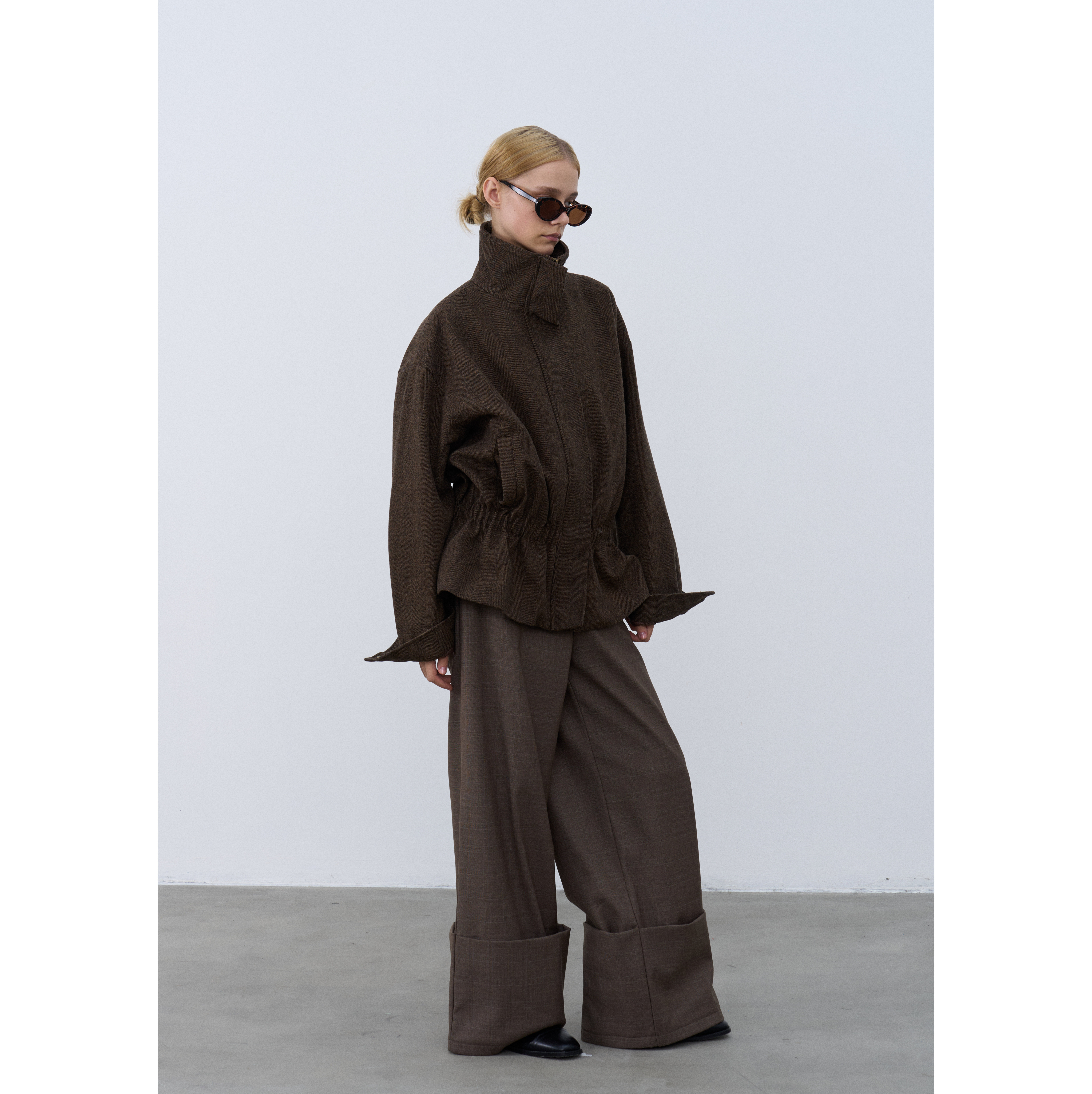 Rebornique 设计感系带收腰中短款大衣 通勤百搭羊毛毛呢外套女,女装/女士精品,毛呢外套,淘宝优惠券,粉丝福利购,淘宝优惠卷