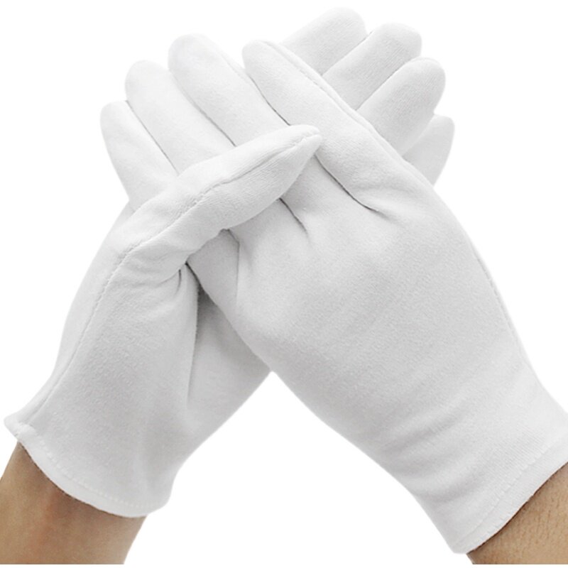 【12双】作业手套劳保耐磨加厚工作白手套礼仪文玩盘珠薄款手套大