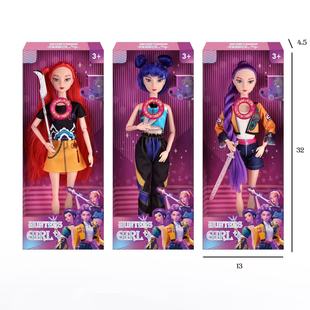 新款带兵器猎魔女团lumi佐伊米拉手办搪胶娃娃关节可动声光主题曲