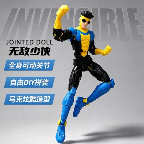 大号22cm无敌少侠马克宇宙手办公仔可动关节人偶免拼模型玩具礼物