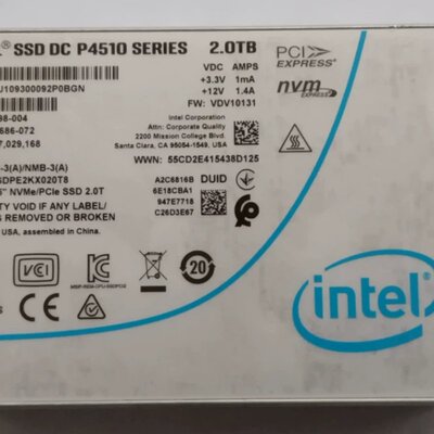 P4510 2T U2 NVME 2.5 SSDPE2KX020T8 服务器固态SSD议价
