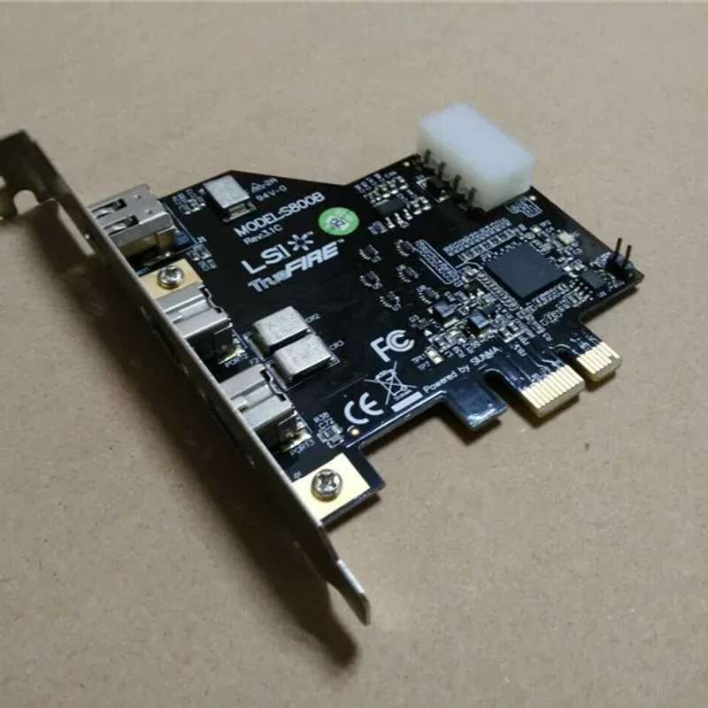 火线S800B接口卡PCI-E转1394B/A采集 800M支持工业相机LSI FW643