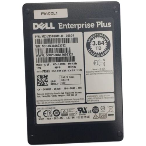 3.84T 12G SAS 04NMJF MZILS3T8HMLH 康贝服务器SSD 2.5 512议价