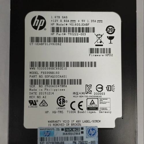 1.6T 750222 VO1600JEF PX03SNB160 服务器SSD 提供测报 SAS议价