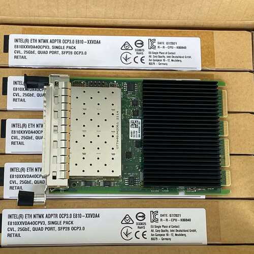E810-XXVDA4OCPV3， OCP 3.0 AIOM 4口网卡 防伪RDMA iWARP议价