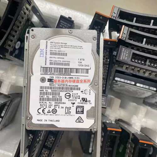 00RX908 00RY111 存储硬盘 1.8T 12G SAS 10K 2.5寸 V3700 G2议价