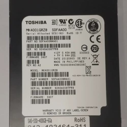 400G SAS SLC MK4001GRZB 6G 服务器SSD 提供测报 2.5议价