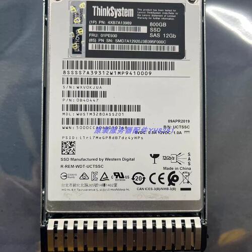 4XB7A13989 01PE930 800GB SAS WUSTM3280ASS201 固态 硬盘议价