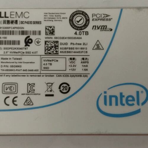 EMC 4T NVME 05GMK0 P4510 SSDPE2KX040T8T 服务器 SSD 2.5议价