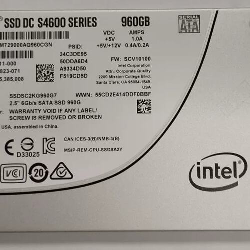 960G 6G SATA SSDSC2KG960G7 服务器固态 SSD S4600 2.5议价
