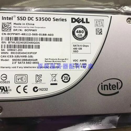 / 0CFPWY S3500 480G 6G 2.5 SATA固态 企业级 硬盘议价